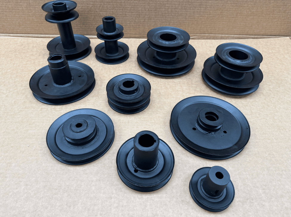 A group of different types of rubber parts.